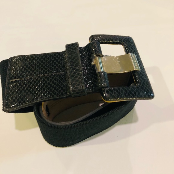 Calvin Klein | Black Elastic Stretch Belt - Picture 3 of 8